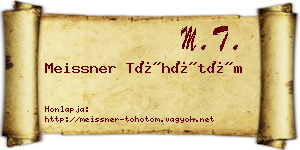 Meissner Töhötöm névjegykártya